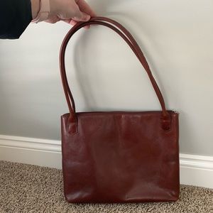 HOBO medium sized brown leather shoulder bag